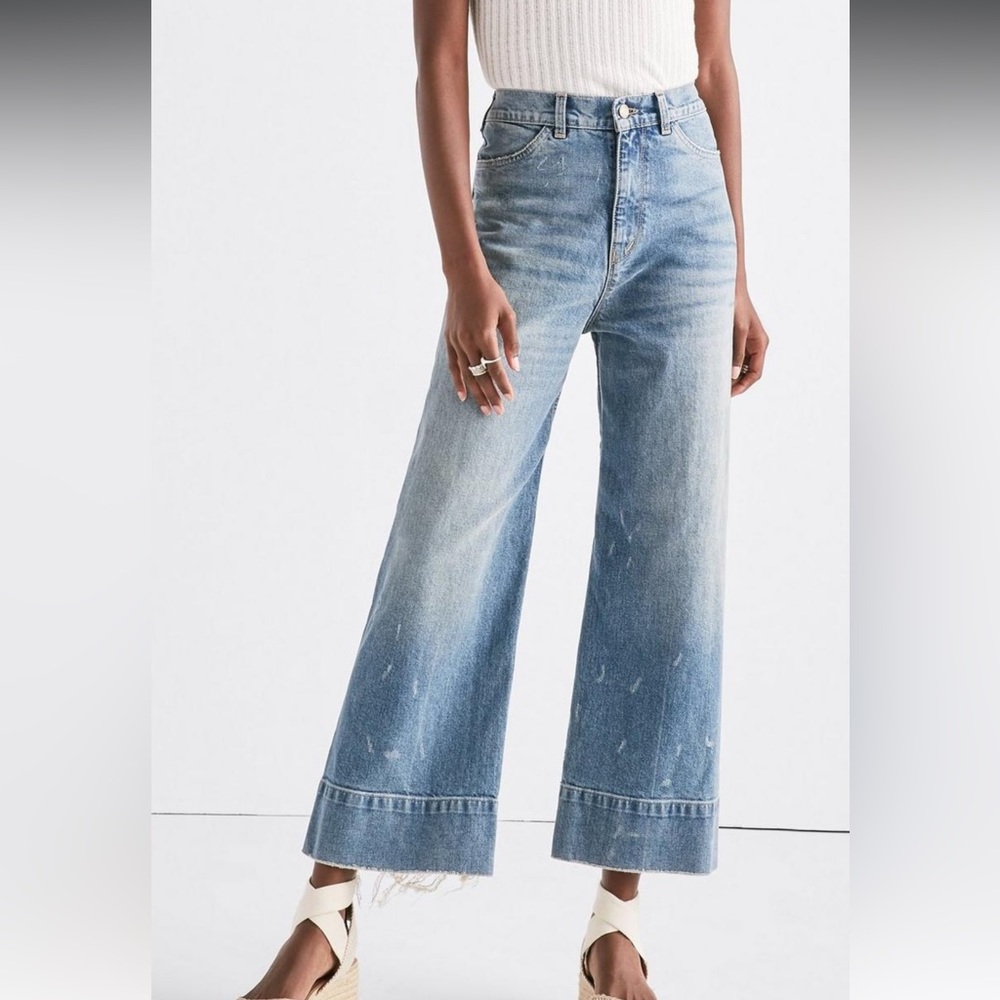 Lucky Brand wide leg crop trouser jeans size 28 waist